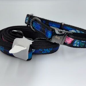 Lug fetch pet dog collar leash resort black blue pink
